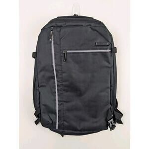 Travelers Choice Carry On Backpack Black Laptop Padded Expandable Bag Sleek